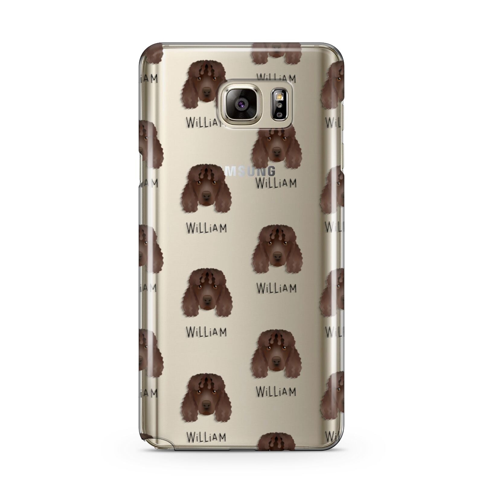 Irish Water Spaniel Icon with Name Samsung Galaxy Note 5 Case