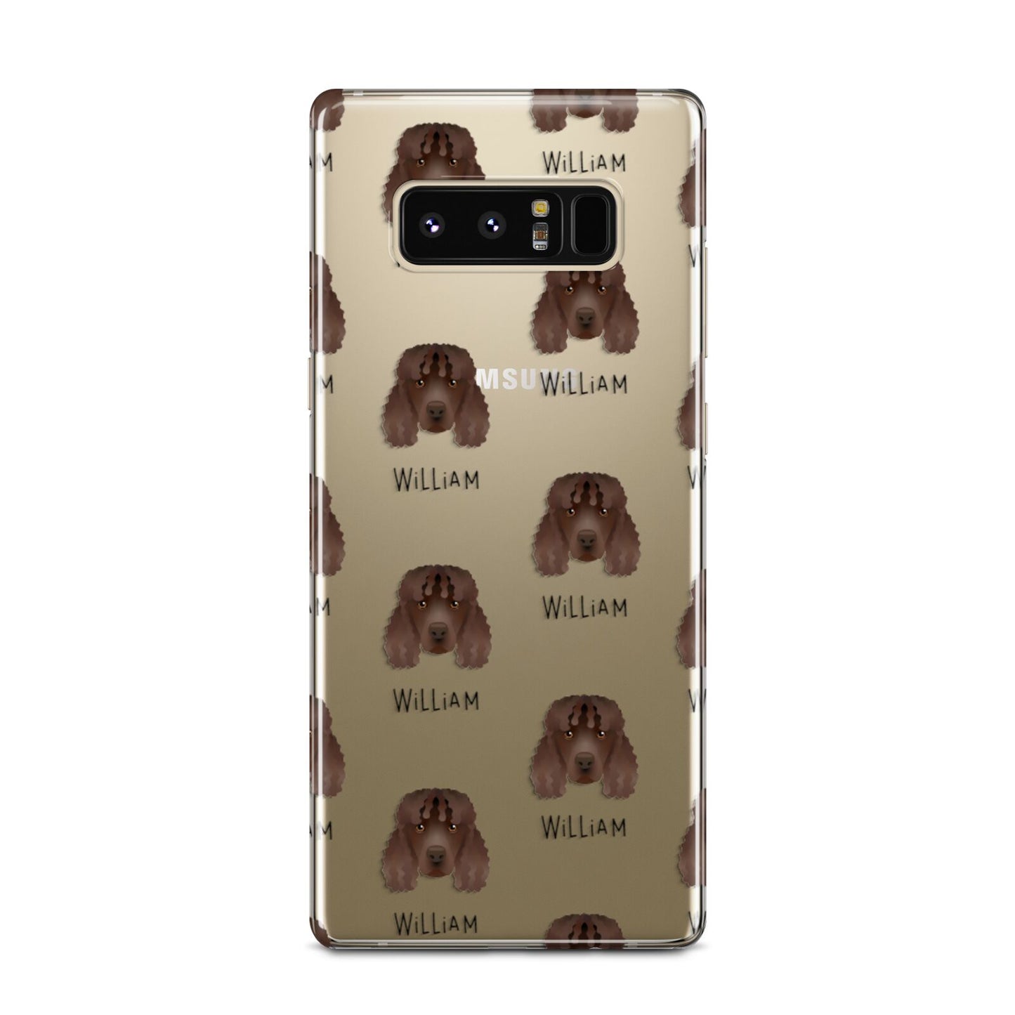 Irish Water Spaniel Icon with Name Samsung Galaxy Note 8 Case