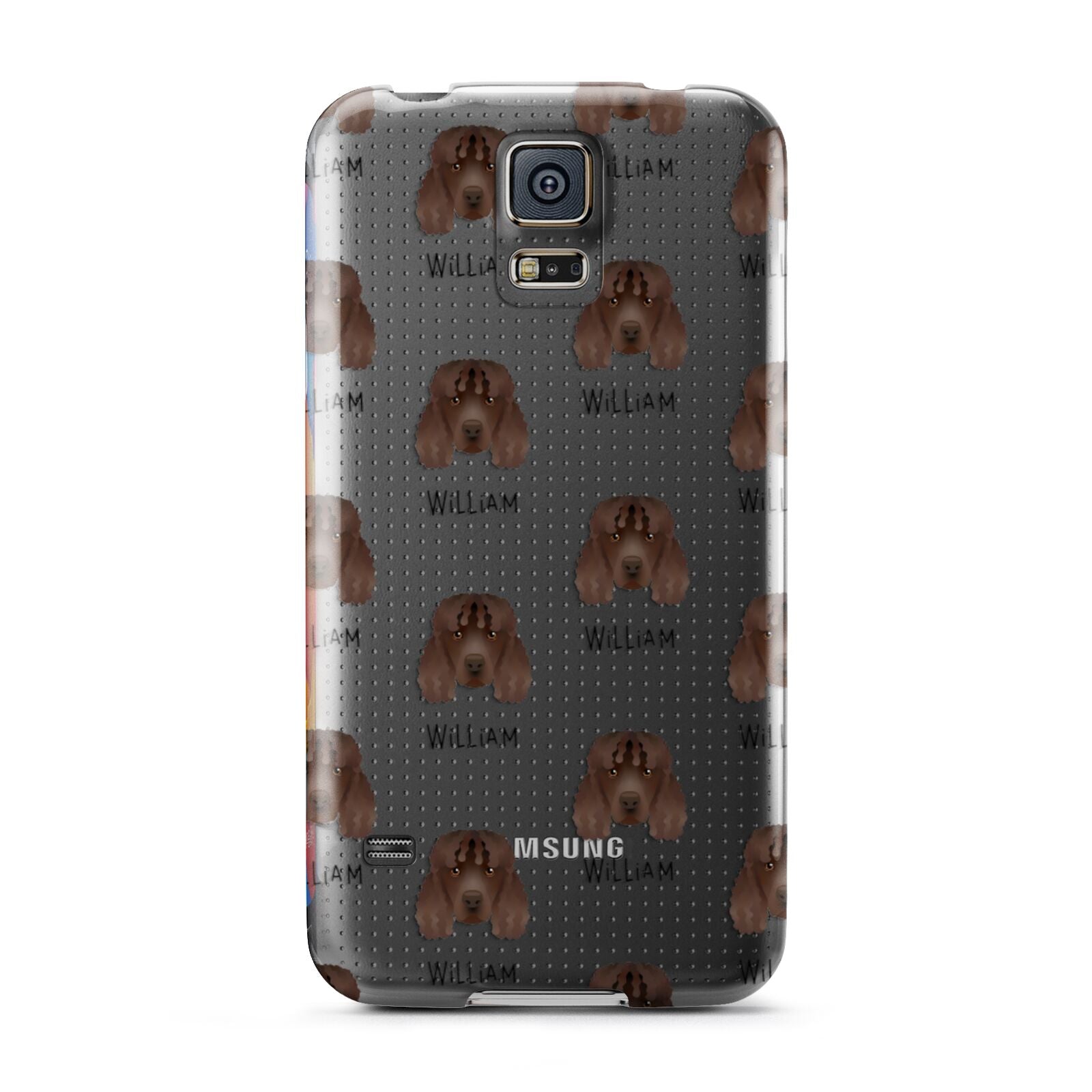 Irish Water Spaniel Icon with Name Samsung Galaxy S5 Case
