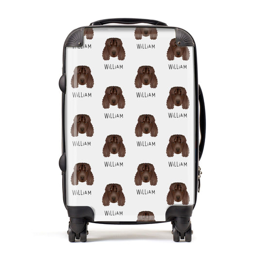 Irish Water Spaniel Icon with Name Suitcase