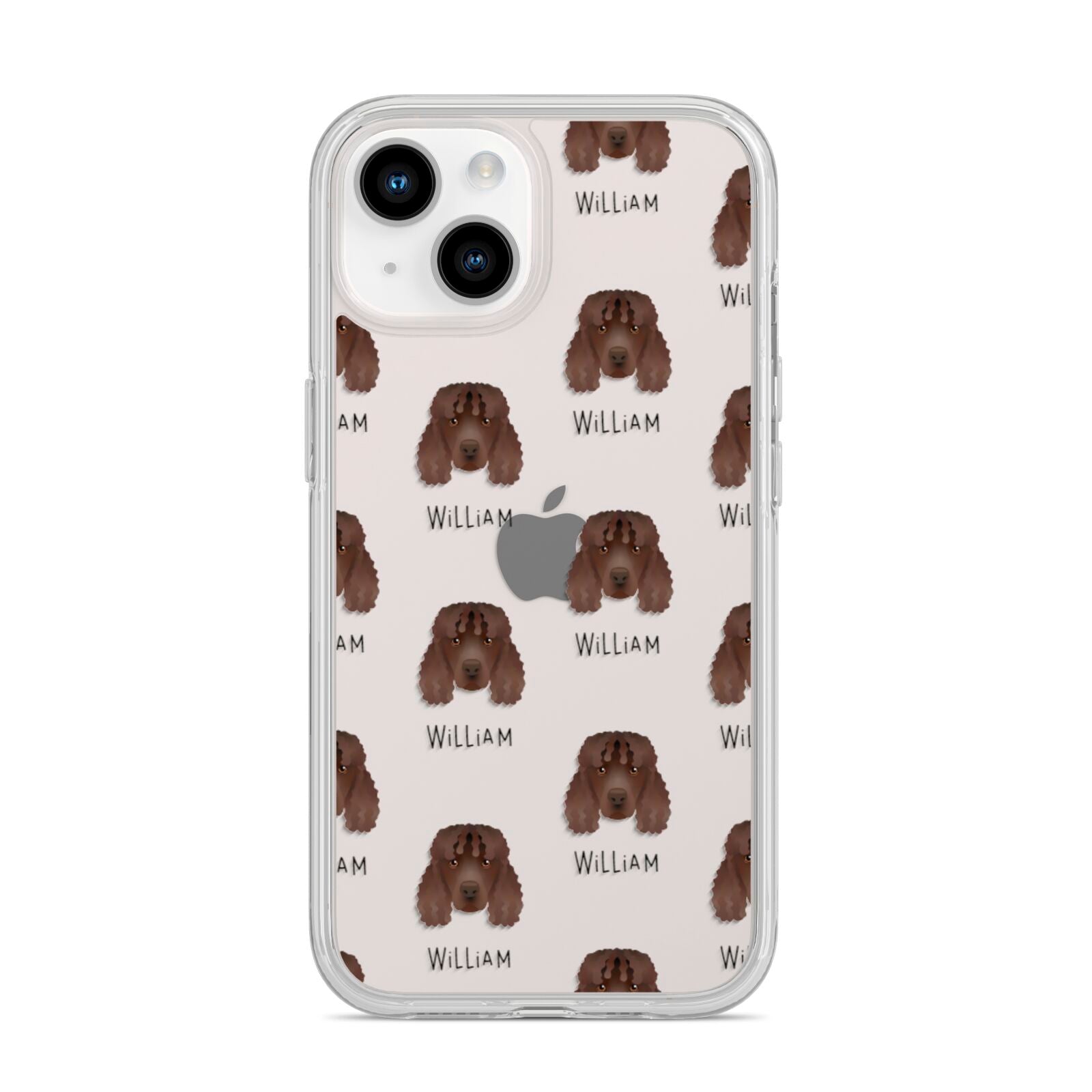 Irish Water Spaniel Icon with Name iPhone 14 Clear Tough Case Starlight