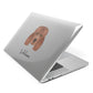 Irish Water Spaniel Personalised Apple MacBook Case Side View