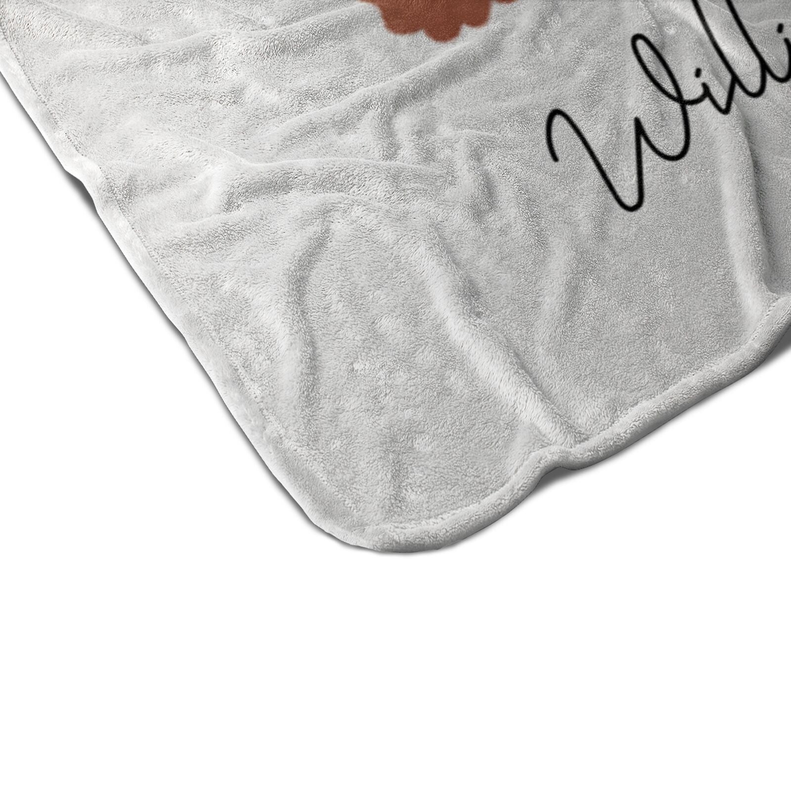 Irish Water Spaniel Personalised Fleece Blanket Edging