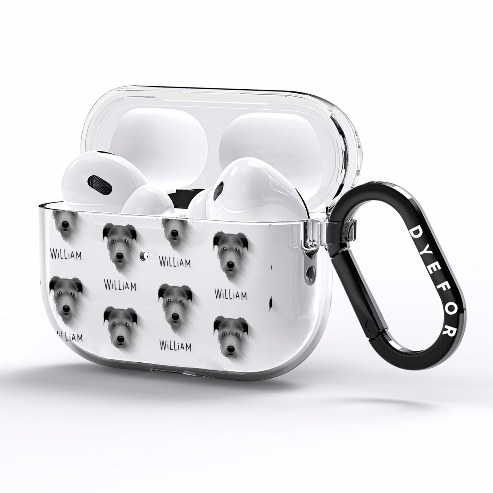 Irish Wolfhound Icon with Name AirPods Pro Clear Case Side Image