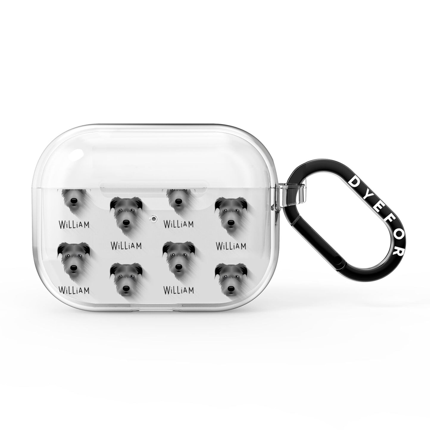 Irish Wolfhound Icon with Name AirPods Pro Clear Case