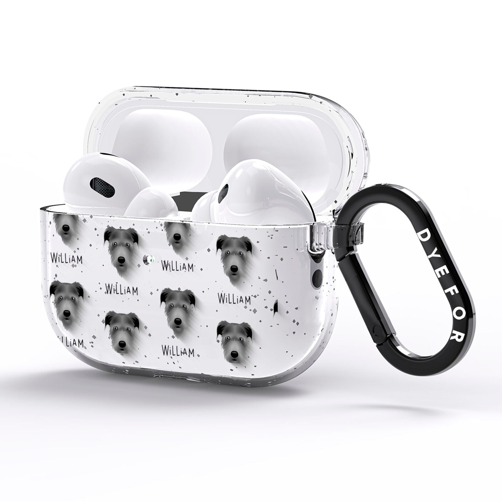 Irish Wolfhound Icon with Name AirPods Pro Glitter Case Side Image