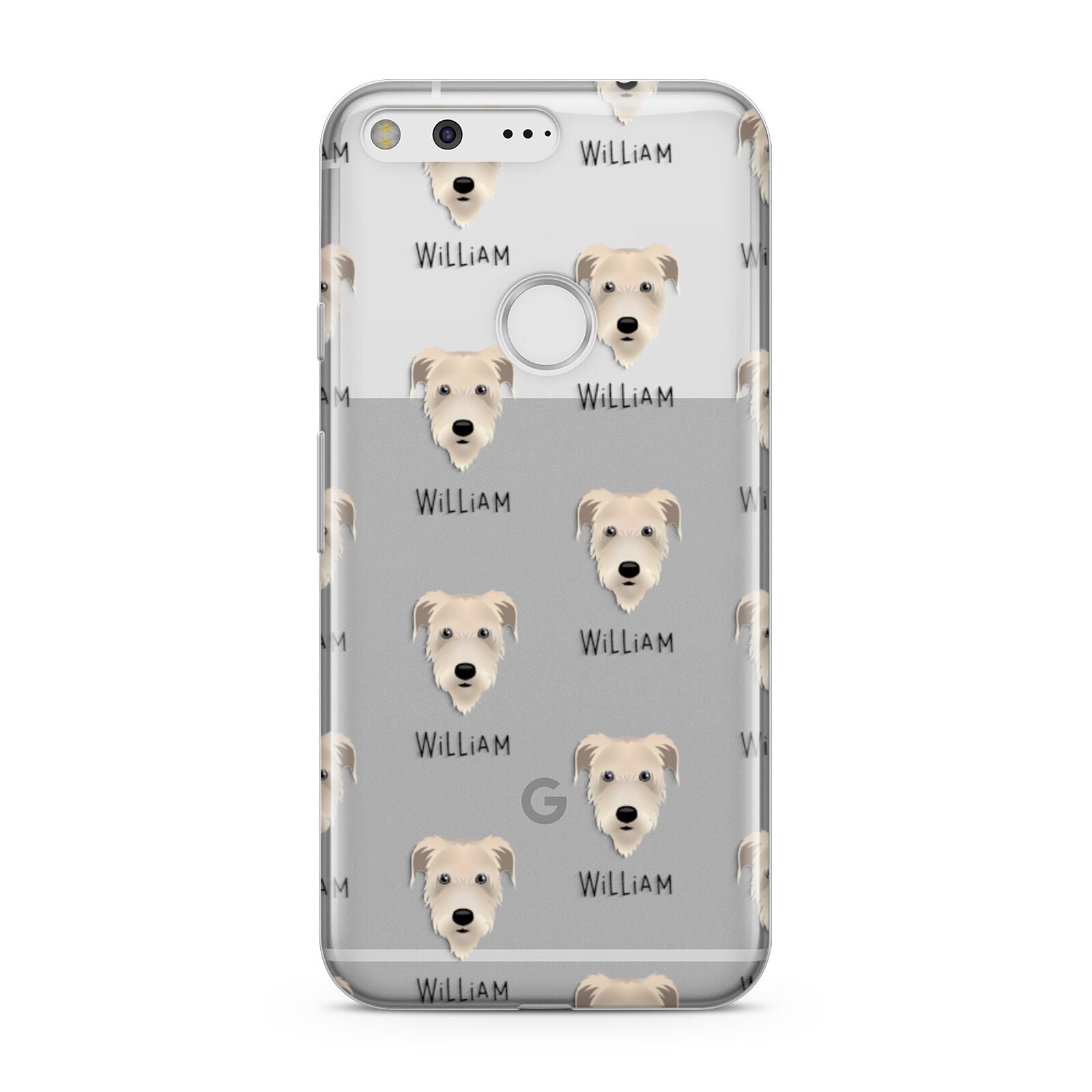 Irish Wolfhound Icon with Name Google Pixel Case