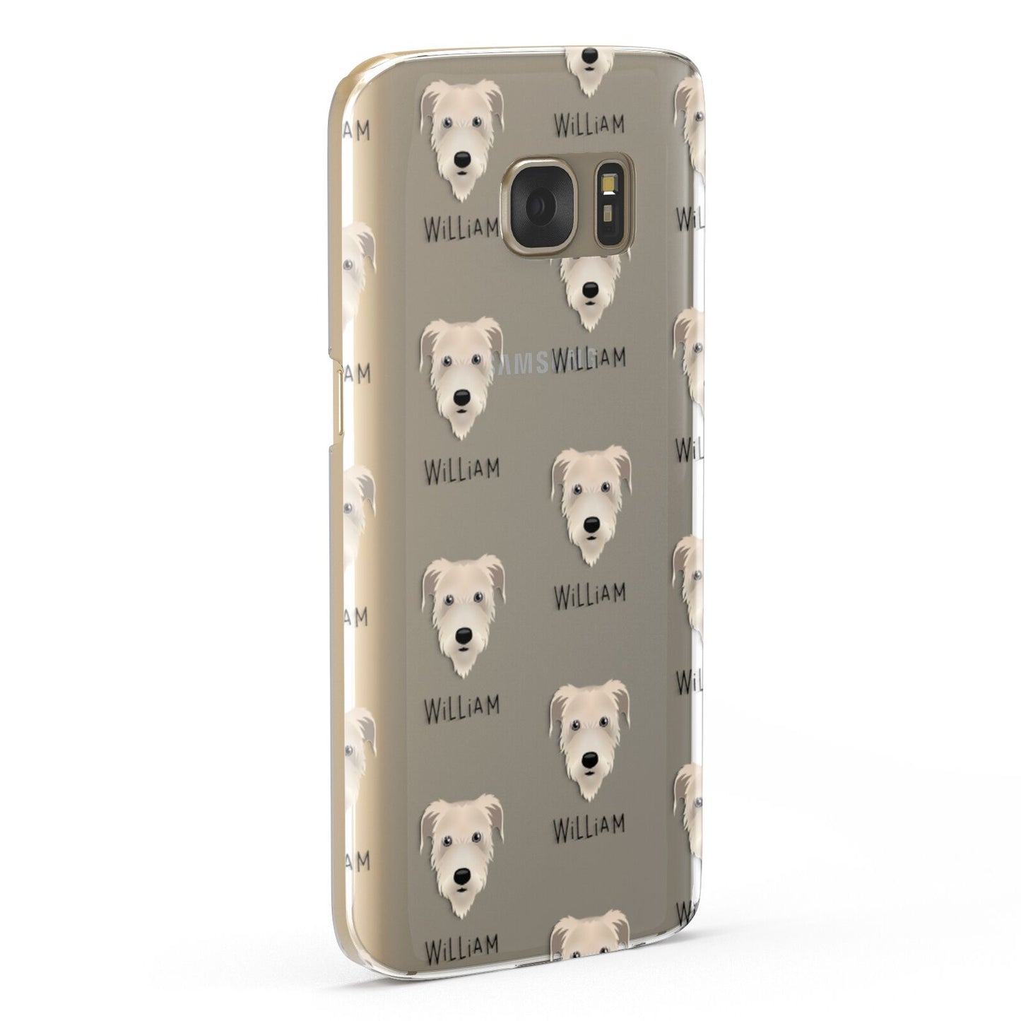 Irish Wolfhound Icon with Name Samsung Galaxy Case Fourty Five Degrees