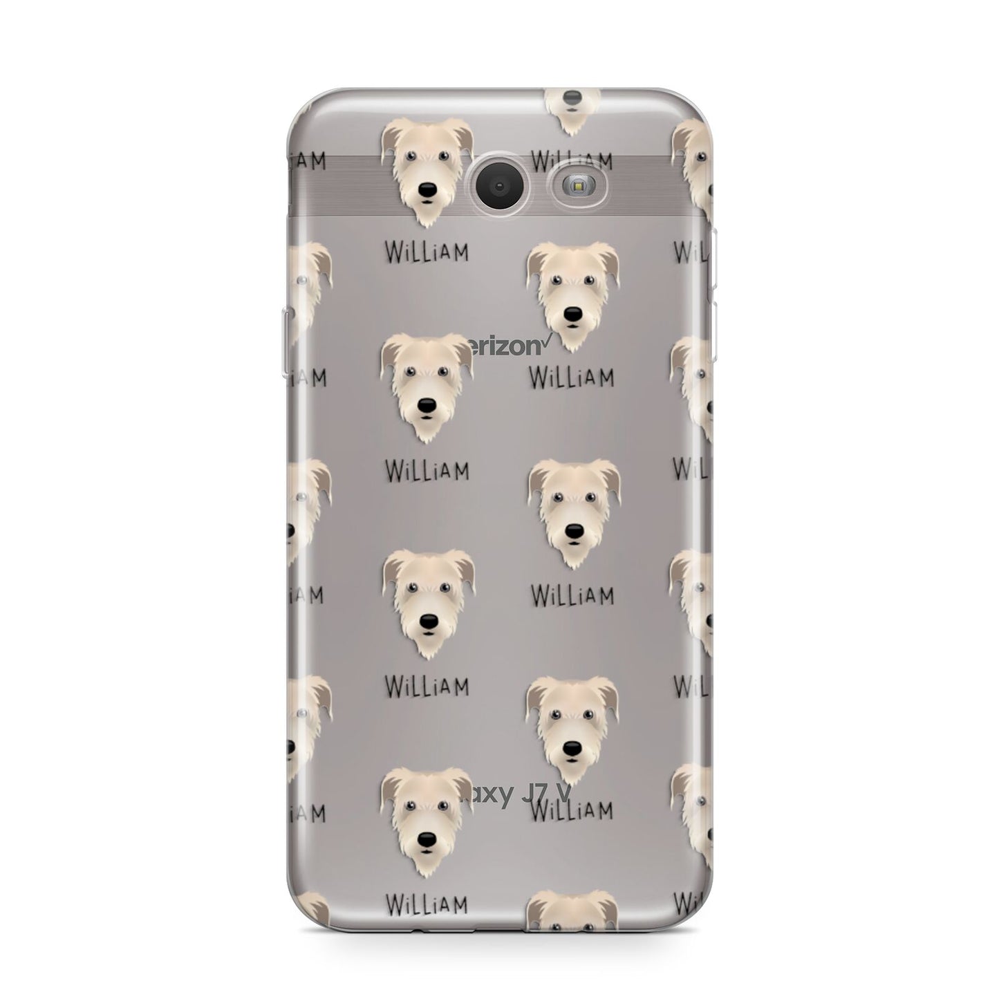 Irish Wolfhound Icon with Name Samsung Galaxy J7 2017 Case