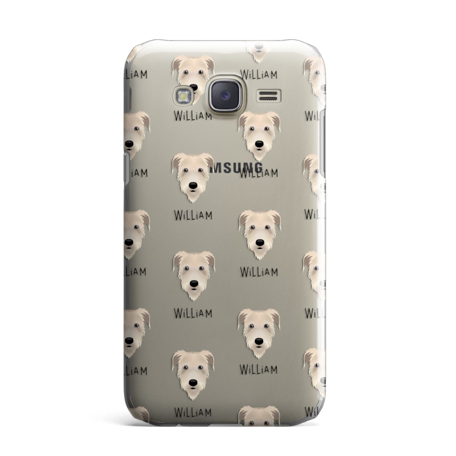 Irish Wolfhound Icon with Name Samsung Galaxy J7 Case