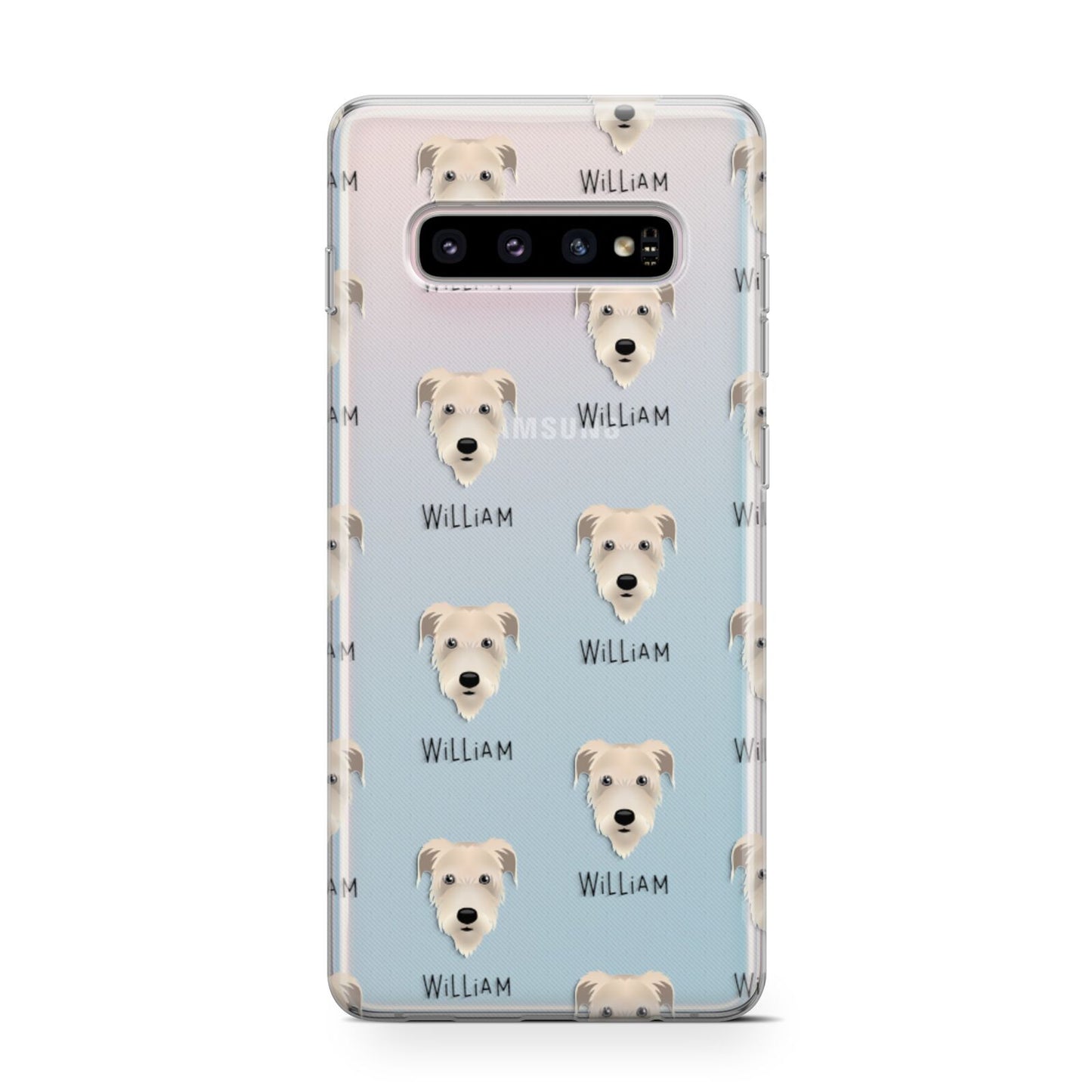 Irish Wolfhound Icon with Name Samsung Galaxy S10 Case