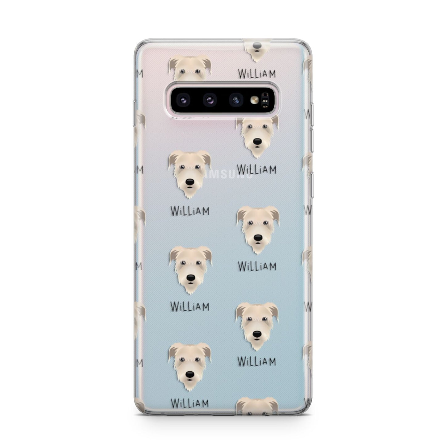 Irish Wolfhound Icon with Name Samsung Galaxy S10 Plus Case