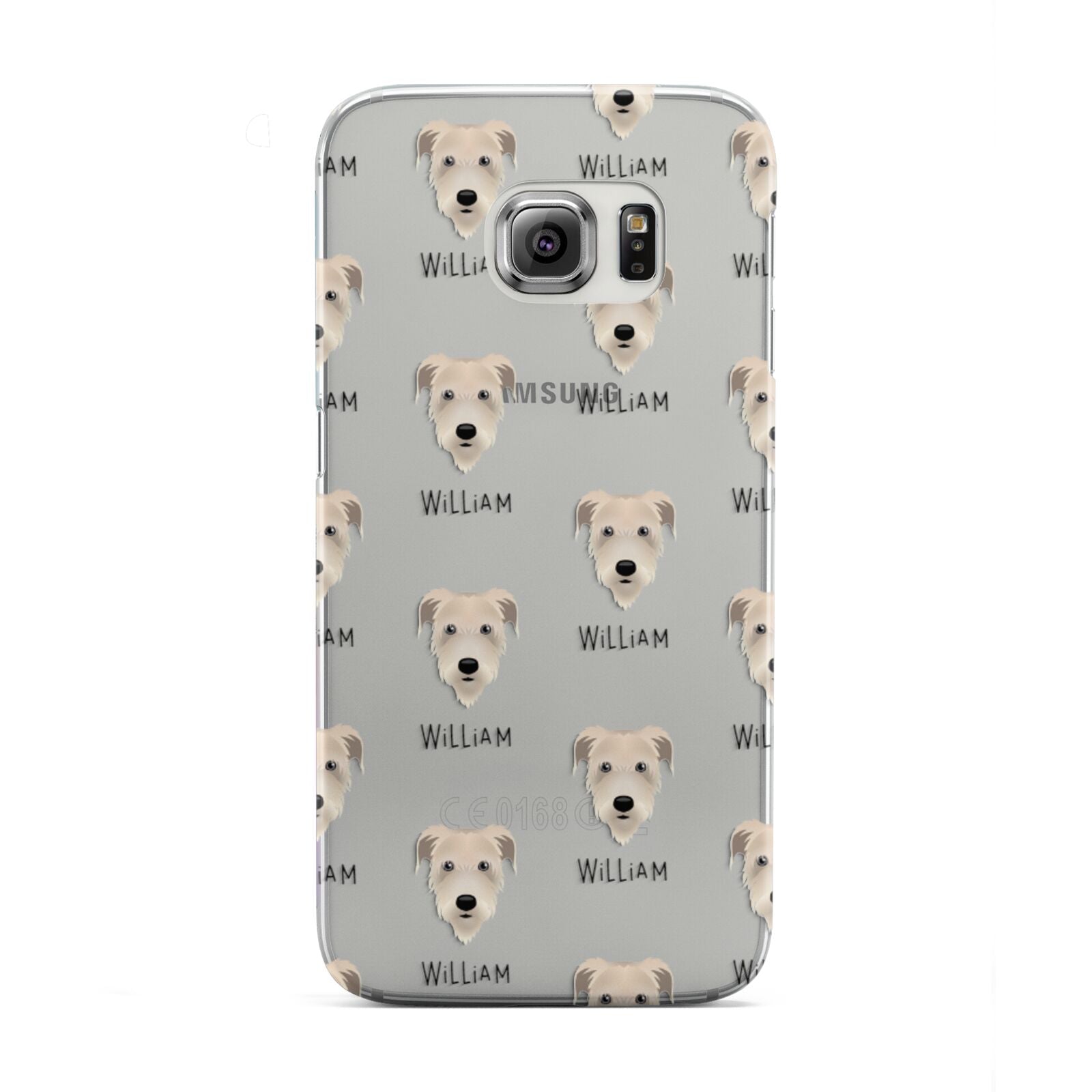 Irish Wolfhound Icon with Name Samsung Galaxy S6 Edge Case