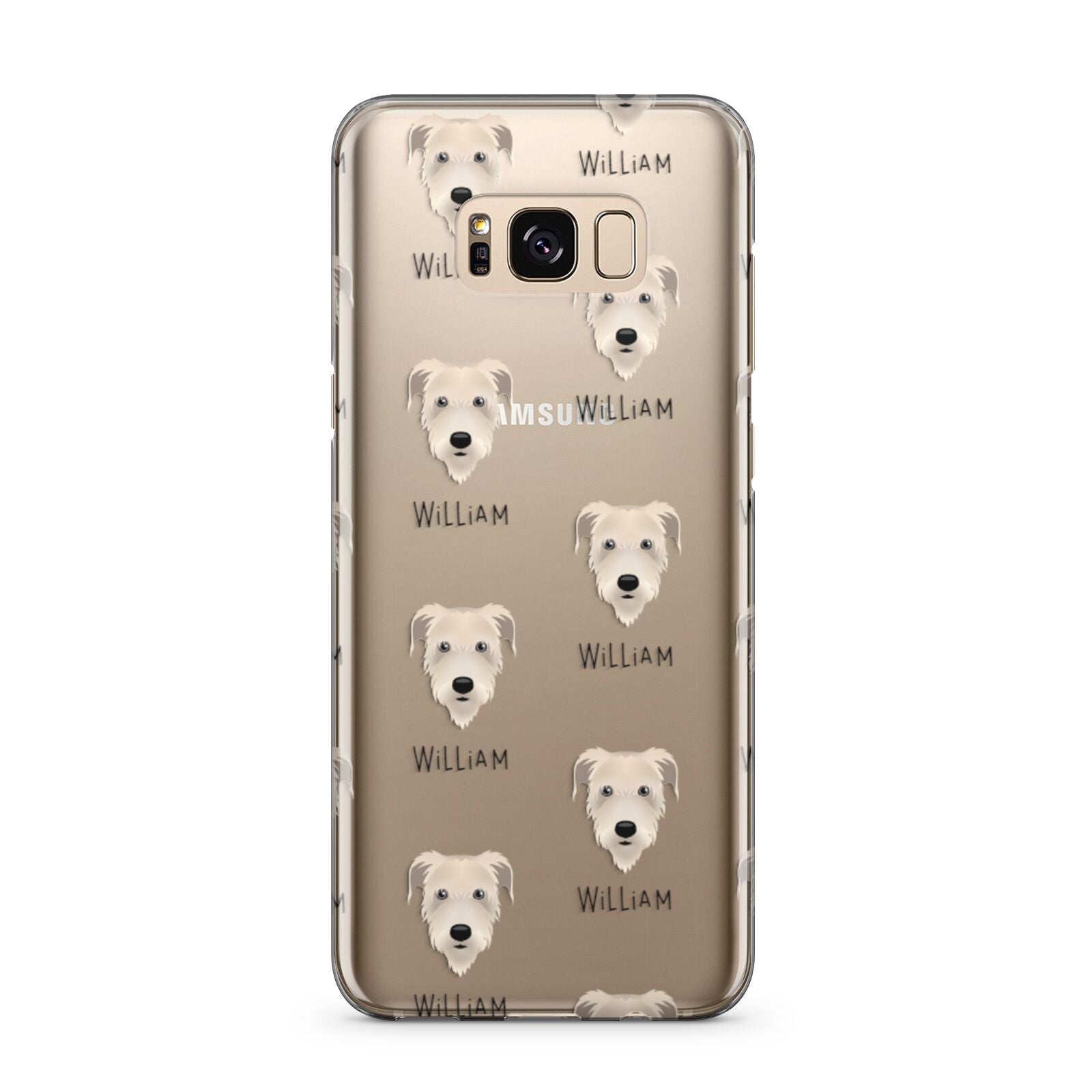 Irish Wolfhound Icon with Name Samsung Galaxy S8 Plus Case