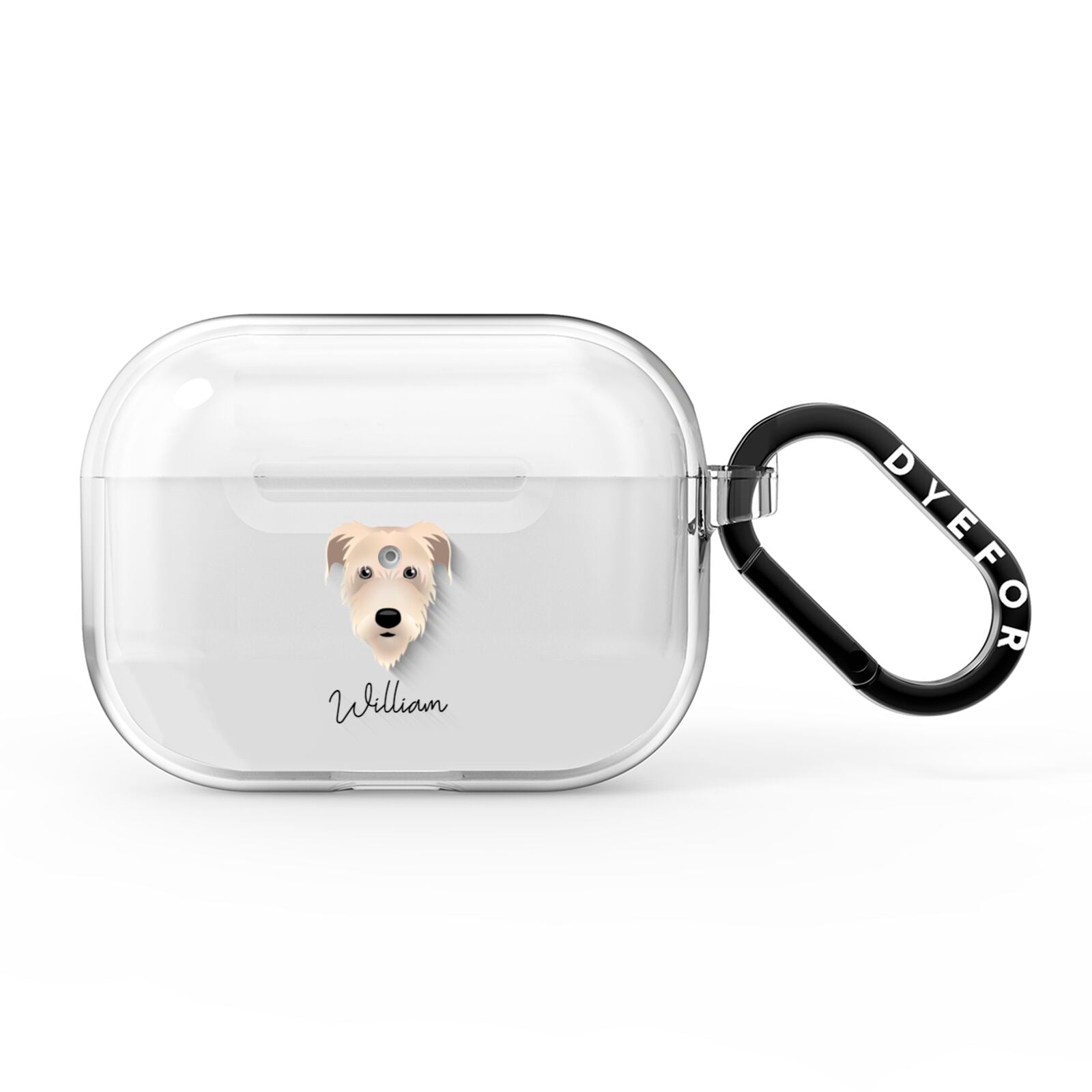 Irish Wolfhound Personalised AirPods Pro Clear Case