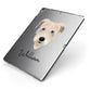 Irish Wolfhound Personalised Apple iPad Case on Grey iPad Side View