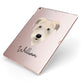 Irish Wolfhound Personalised Apple iPad Case on Rose Gold iPad Side View
