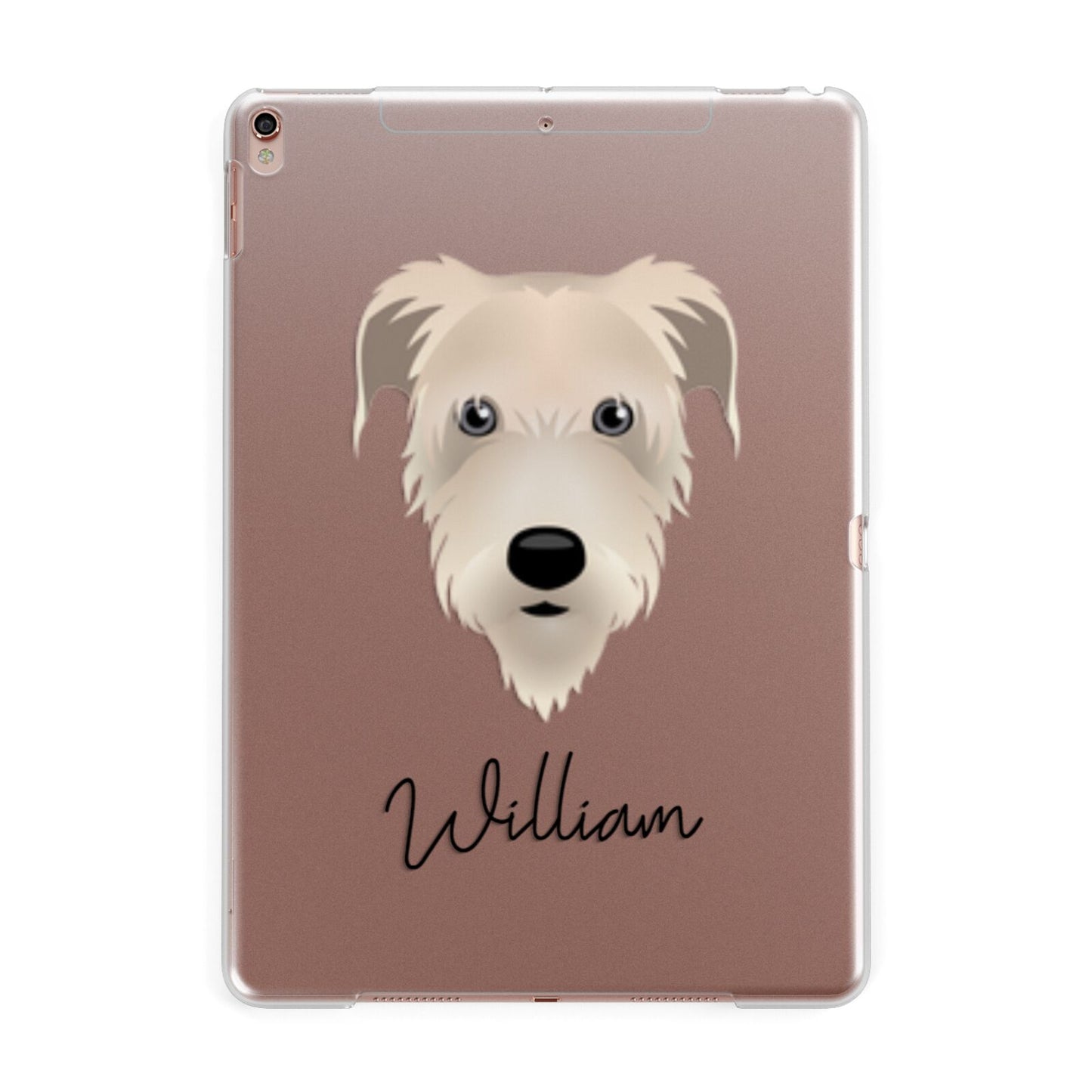 Irish Wolfhound Personalised Apple iPad Rose Gold Case