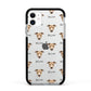 Italian Greyhound Icon with Name Apple iPhone 11 in White with Black Impact Case