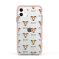 Italian Greyhound Icon with Name Apple iPhone 11 in White with Pink Impact Case