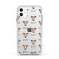 Italian Greyhound Icon with Name Apple iPhone 11 in White with White Impact Case