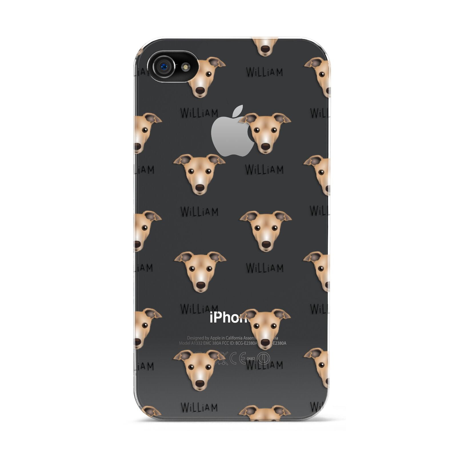 Italian Greyhound Icon with Name Apple iPhone 4s Case