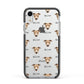 Italian Greyhound Icon with Name Apple iPhone XR Impact Case Black Edge on Silver Phone