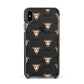 Italian Greyhound Icon with Name Apple iPhone Xs Max Impact Case Black Edge on Black Phone