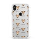 Italian Greyhound Icon with Name Apple iPhone Xs Max Impact Case White Edge on Silver Phone