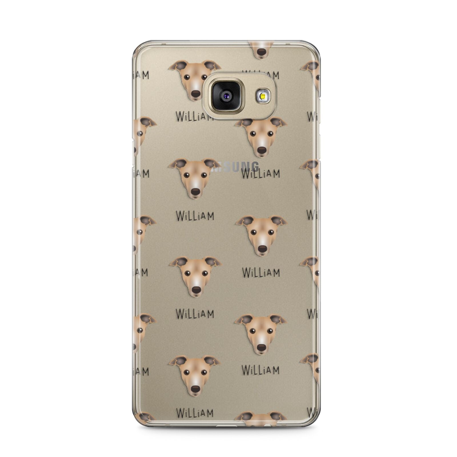 Italian Greyhound Icon with Name Samsung Galaxy A5 2016 Case on gold phone