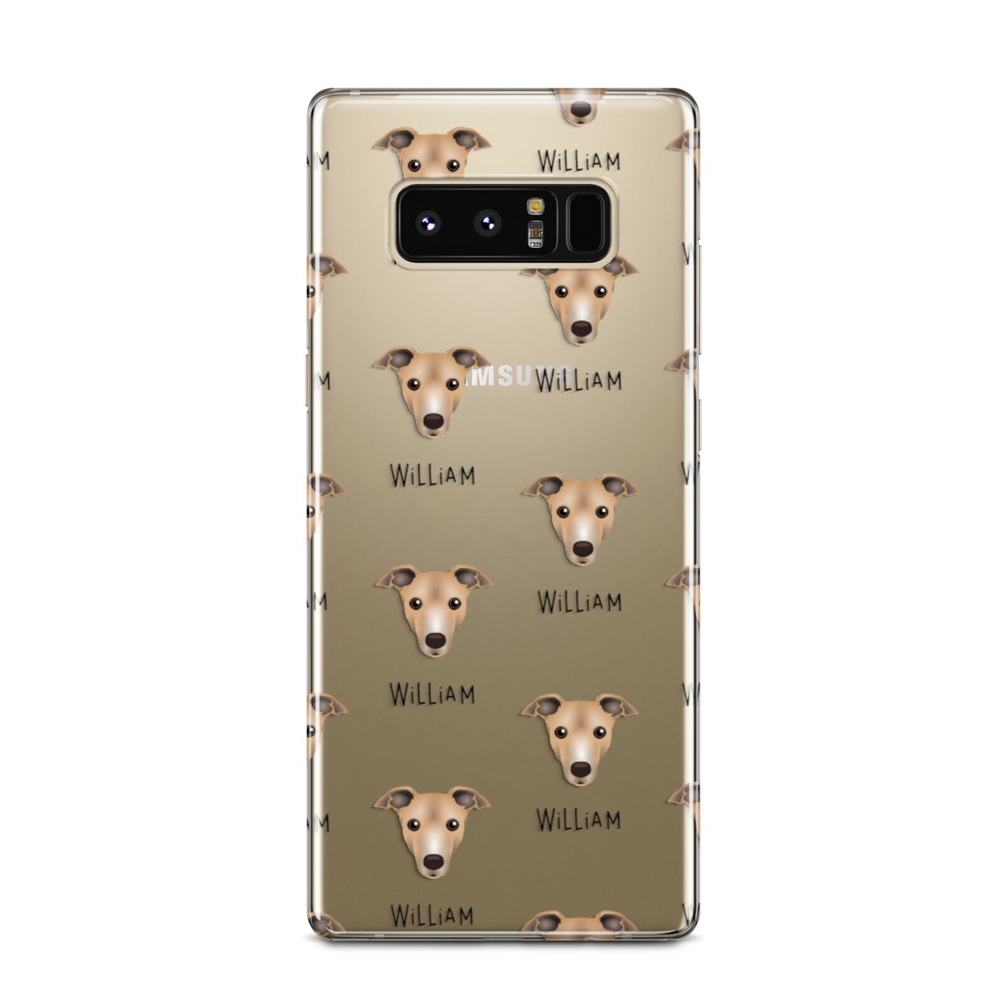 Italian Greyhound Icon with Name Samsung Galaxy Note 8 Case