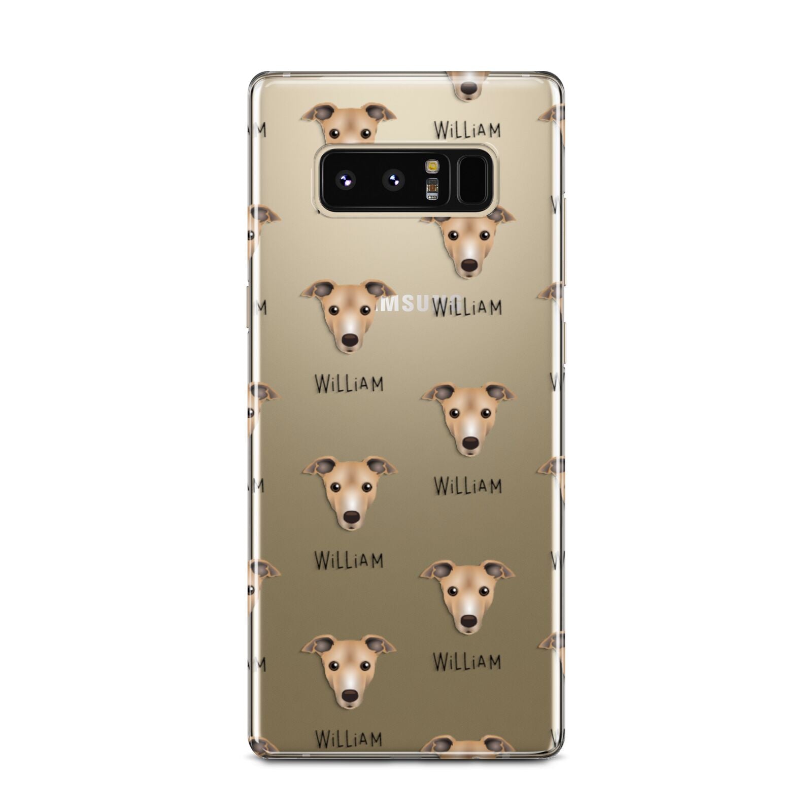 Italian Greyhound Icon with Name Samsung Galaxy Note 8 Case