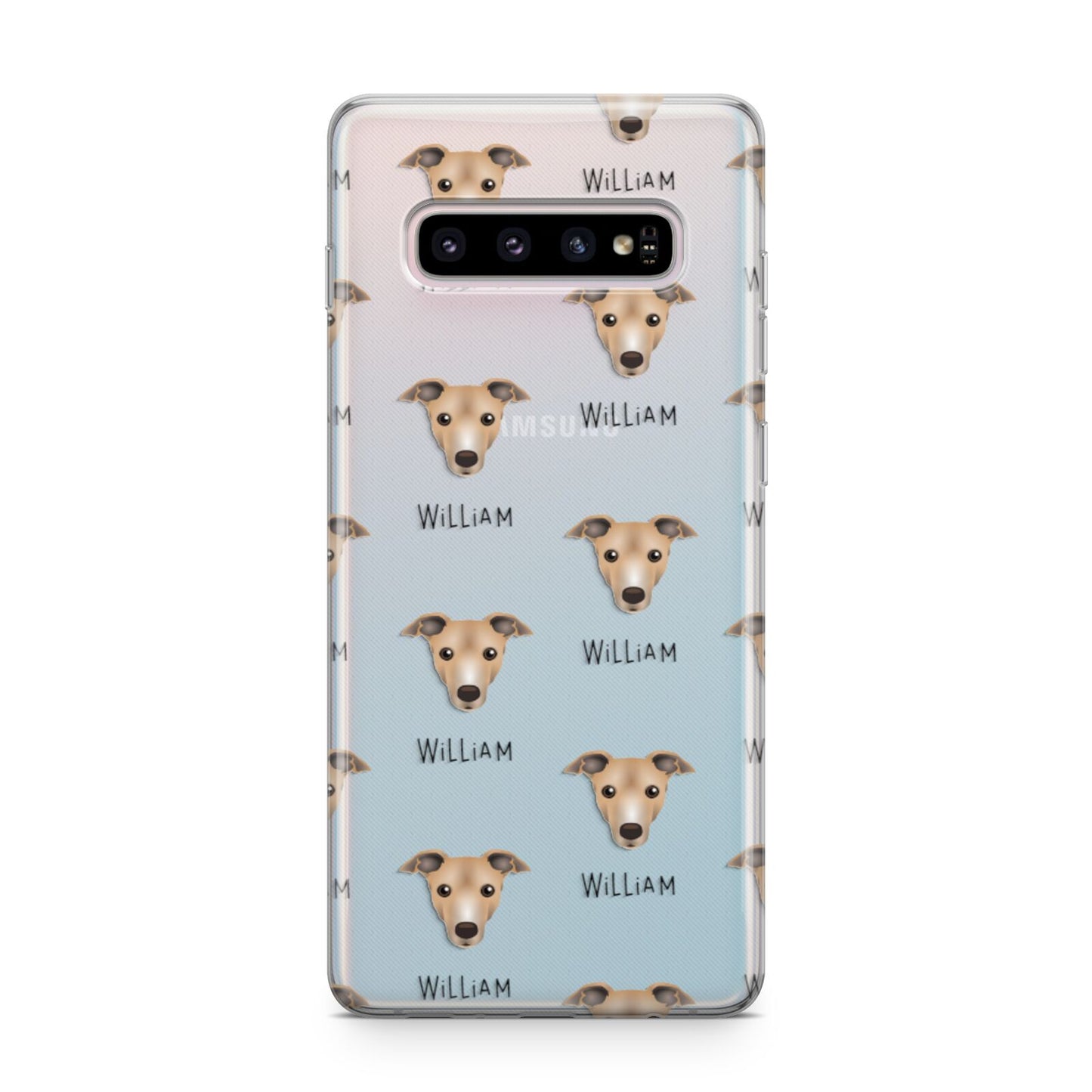 Italian Greyhound Icon with Name Samsung Galaxy S10 Plus Case