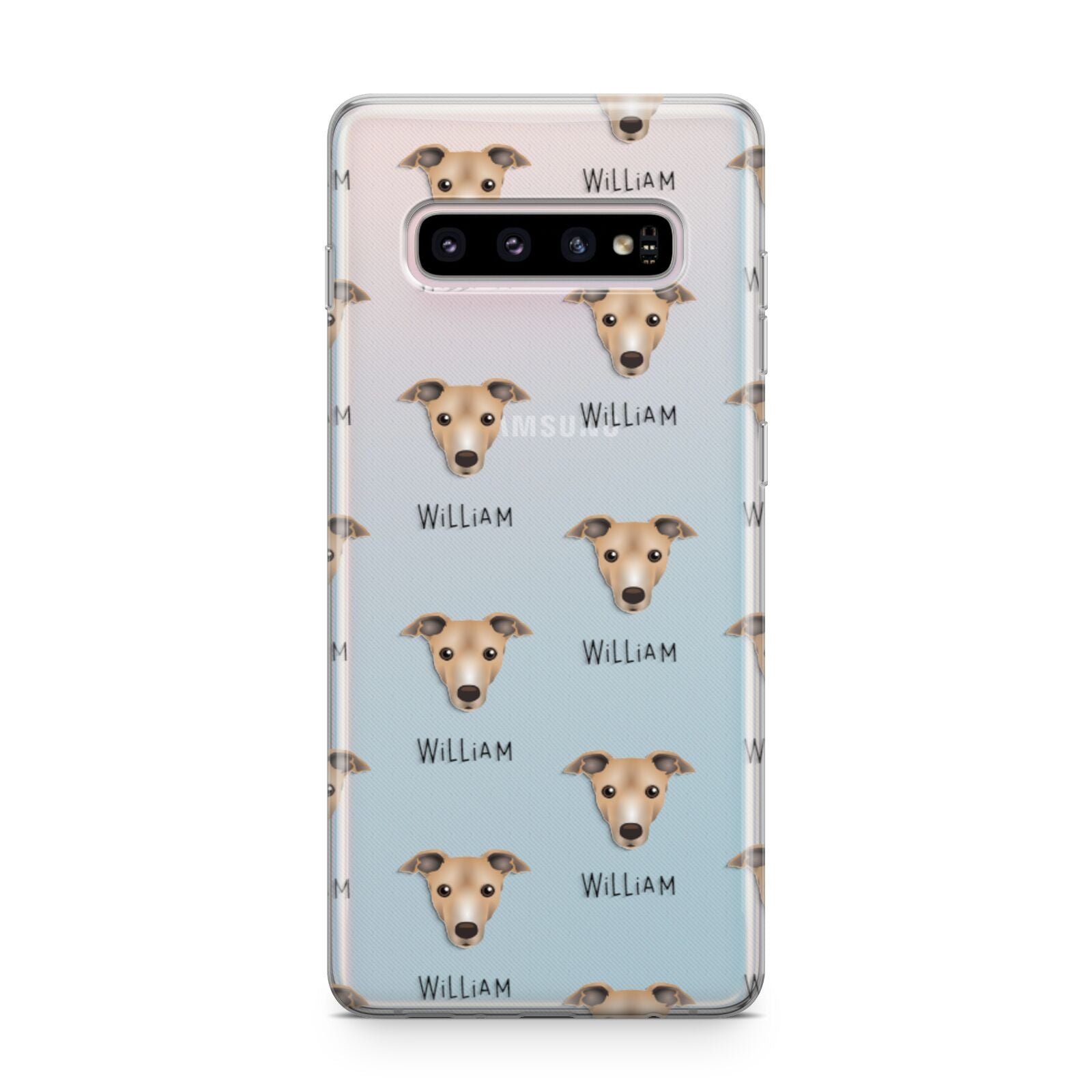 Italian Greyhound Icon with Name Samsung Galaxy S10 Plus Case
