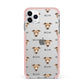 Italian Greyhound Icon with Name iPhone 11 Pro Max Impact Pink Edge Case