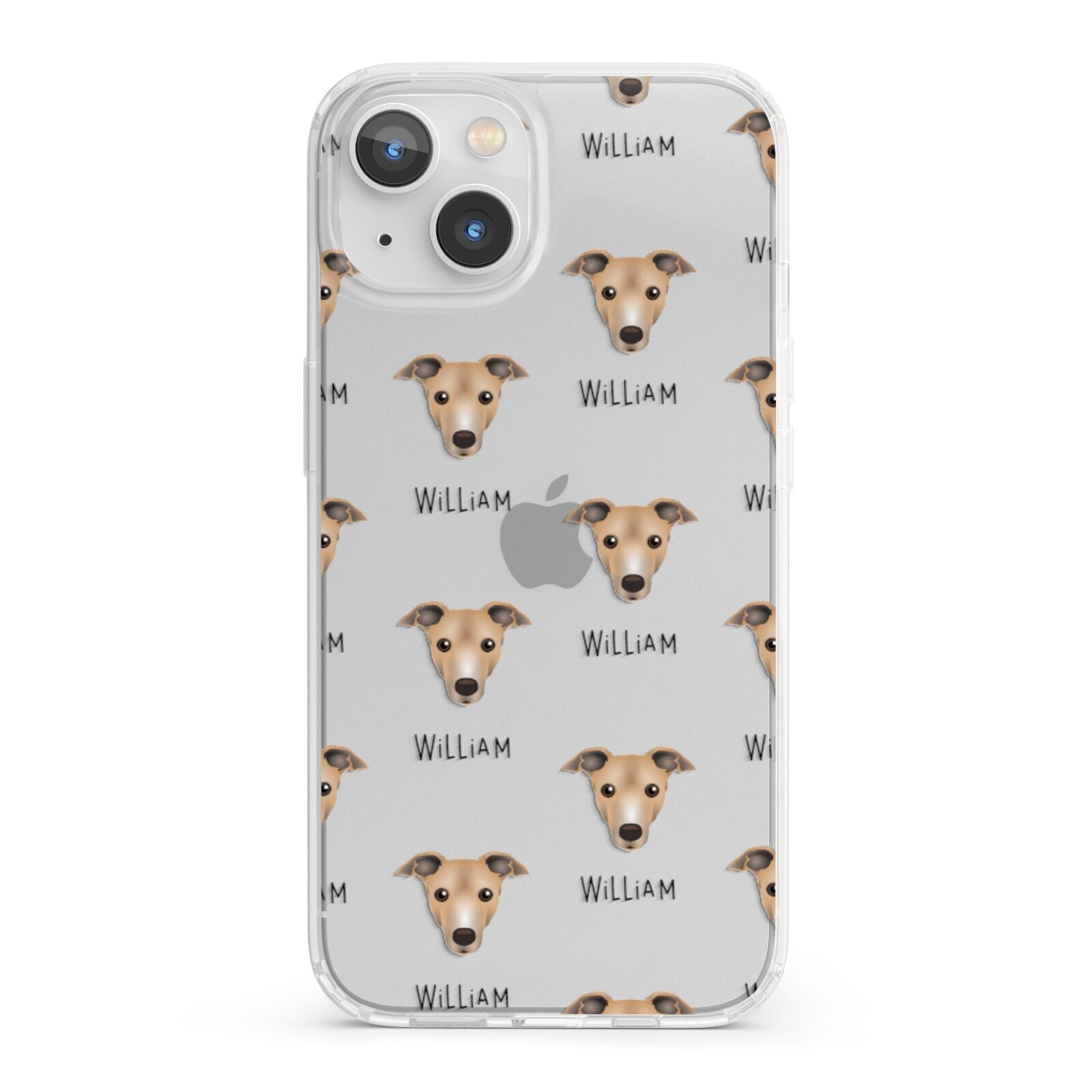 Italian Greyhound Icon with Name iPhone 13 Clear Bumper Case
