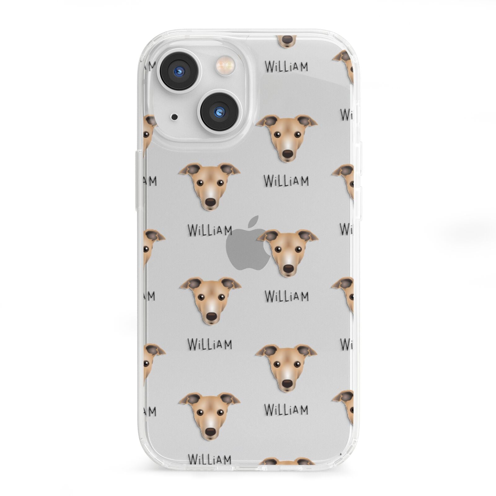 Italian Greyhound Icon with Name iPhone 13 Mini Clear Bumper Case