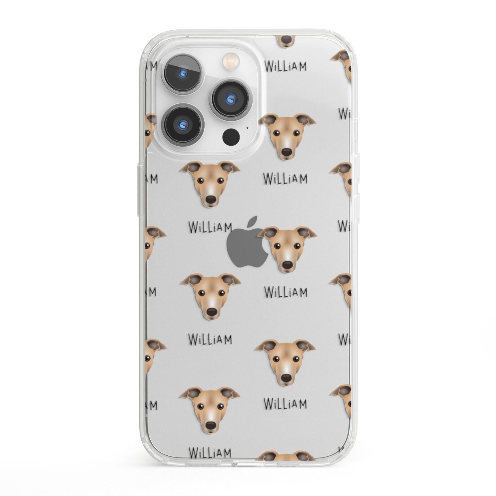 Italian Greyhound Icon with Name iPhone 13 Pro Clear Bumper Case