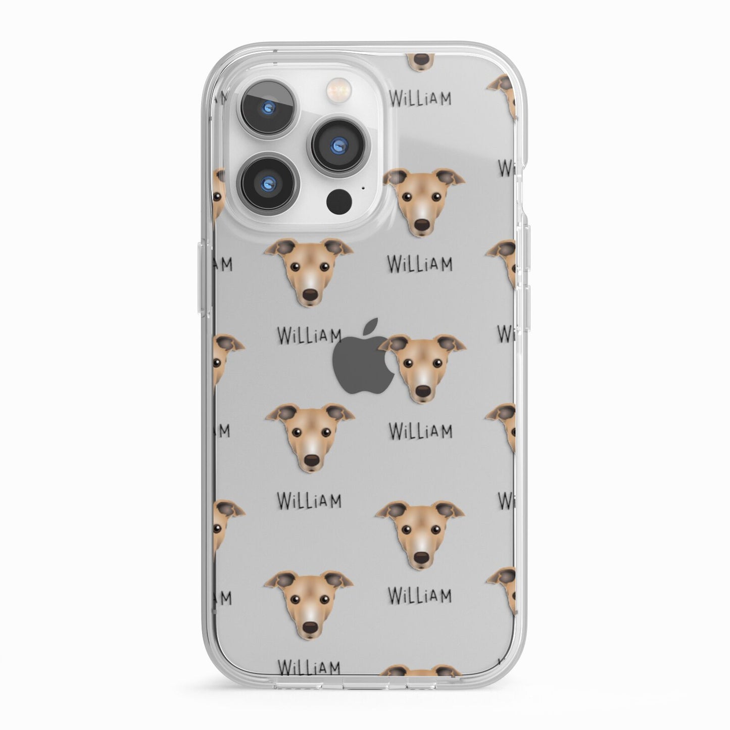 Italian Greyhound Icon with Name iPhone 13 Pro TPU Impact Case with White Edges