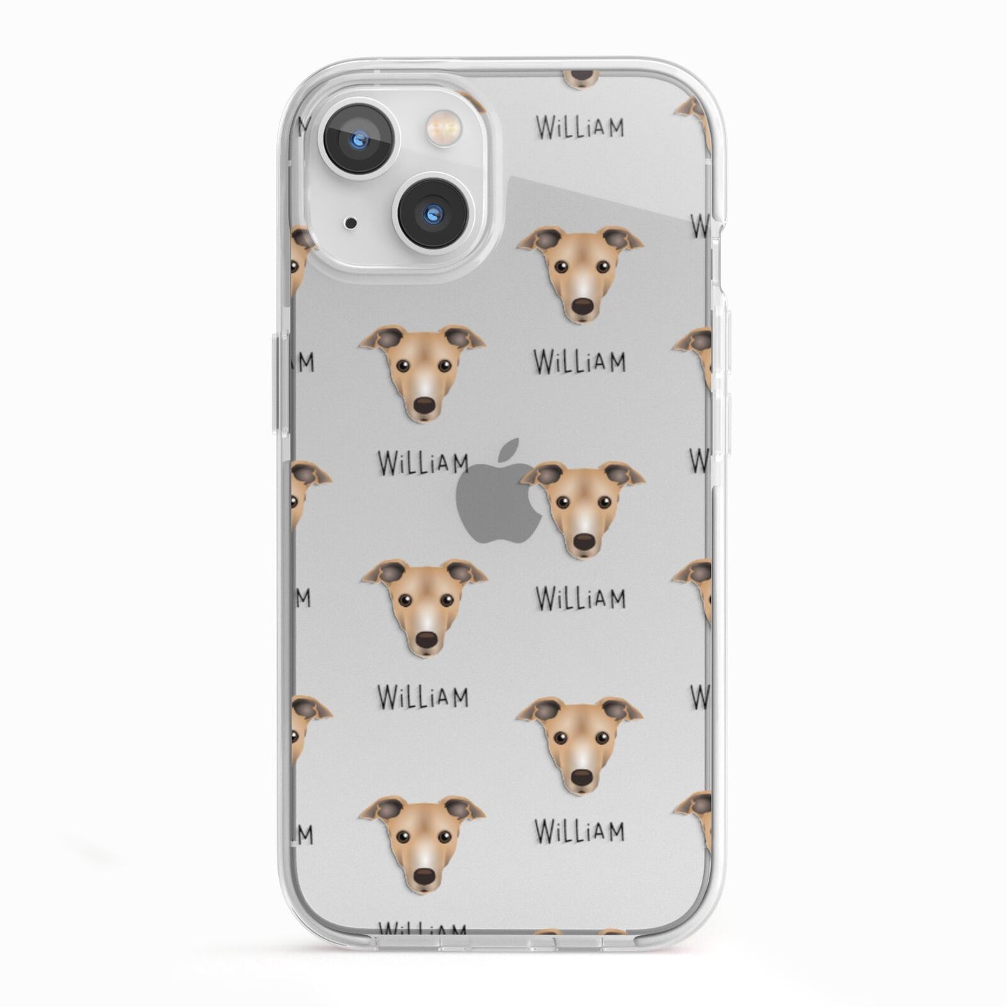 Italian Greyhound Icon with Name iPhone 13 TPU Impact Case with White Edges