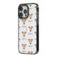 Italian Greyhound Icon with Name iPhone 14 Pro Max Black Impact Case Side Angle on Silver phone