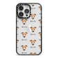 Italian Greyhound Icon with Name iPhone 14 Pro Max Black Impact Case on Silver phone
