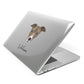 Italian Greyhound Personalised Apple MacBook Case Side View