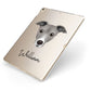 Italian Greyhound Personalised Apple iPad Case on Gold iPad Side View