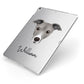 Italian Greyhound Personalised Apple iPad Case on Silver iPad Side View