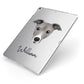 Italian Greyhound Personalised Apple iPad Case on Silver iPad Side View
