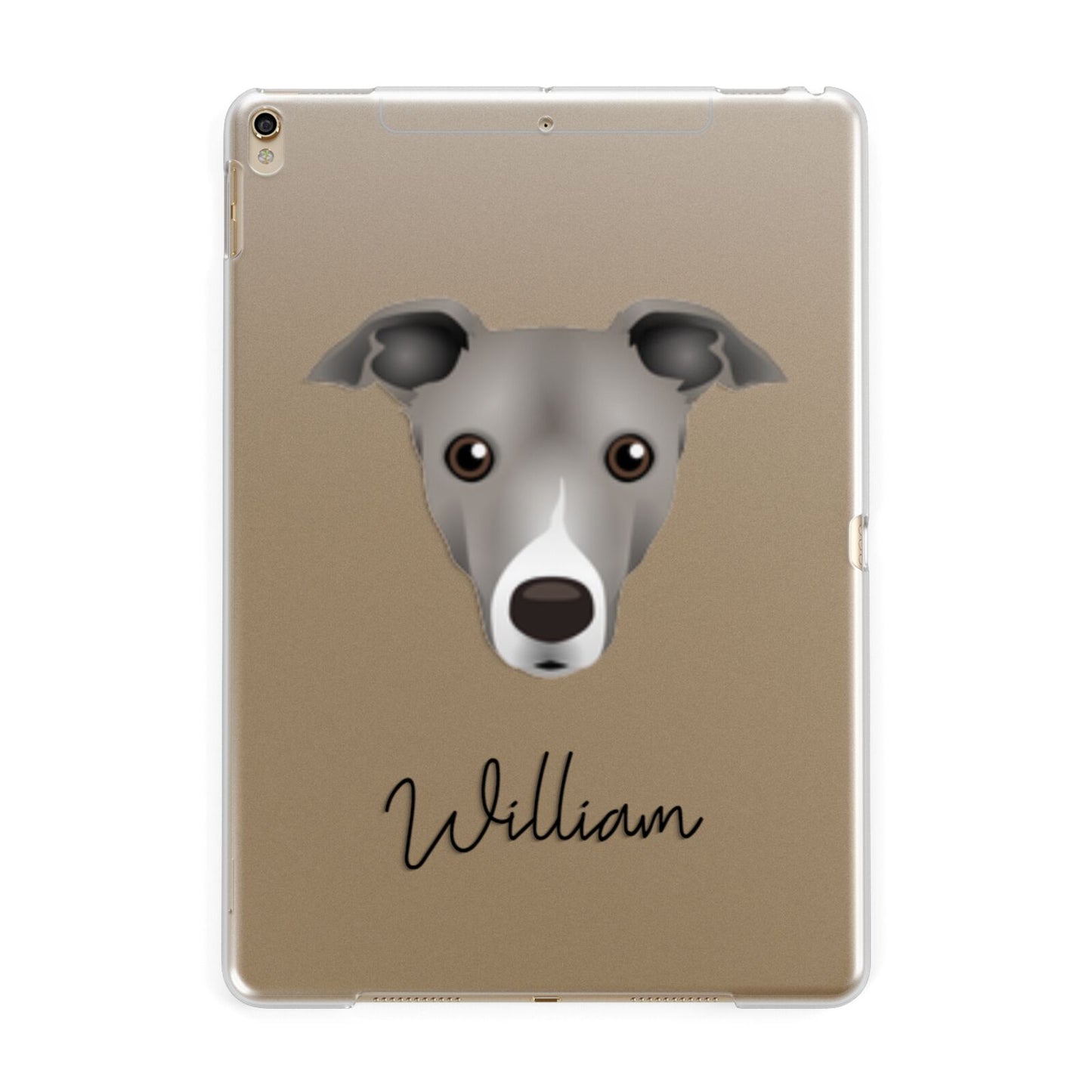 Italian Greyhound Personalised Apple iPad Gold Case