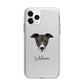 Italian Greyhound Personalised Apple iPhone 11 Pro Max in Silver with Bumper Case
