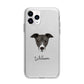 Italian Greyhound Personalised Apple iPhone 11 Pro in Silver with Bumper Case