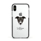Italian Greyhound Personalised Apple iPhone Xs Impact Case Black Edge on Silver Phone